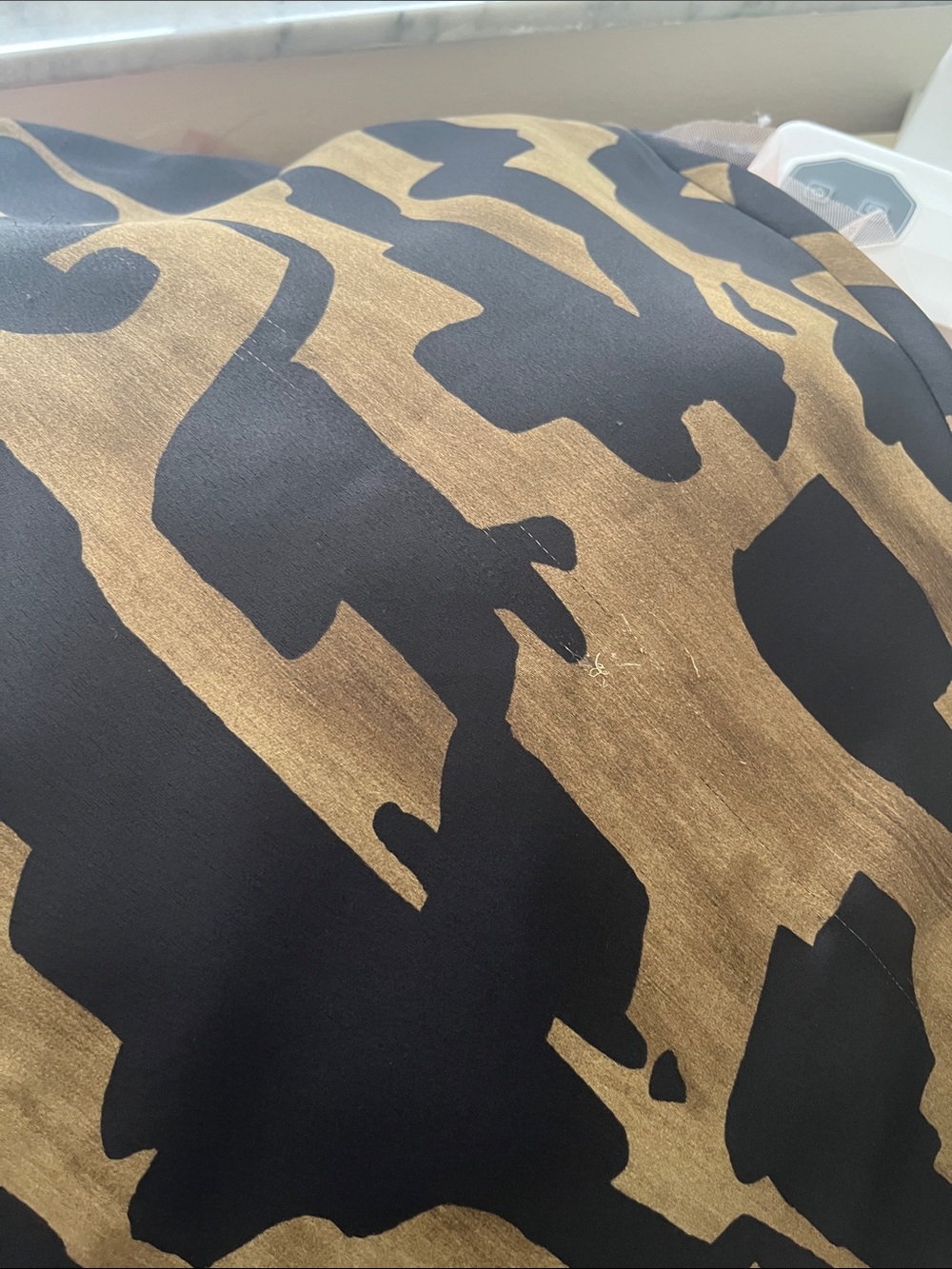 Zara Black and Brown Abstract-Print Maxi Skirt - Picture 5 of 5